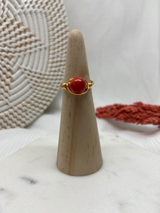 Red Wire Wrapped Ring - Le'div Collections