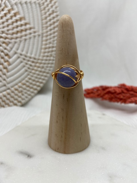 Purple Wire Wrapped Ring - Le'div Collections