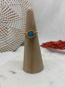 Turquoise Wire Wrapped Ring - Le'div Collections