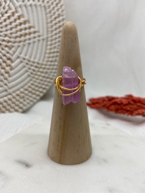 Large Purple Wire Wrapped Ring - Le'div Collections